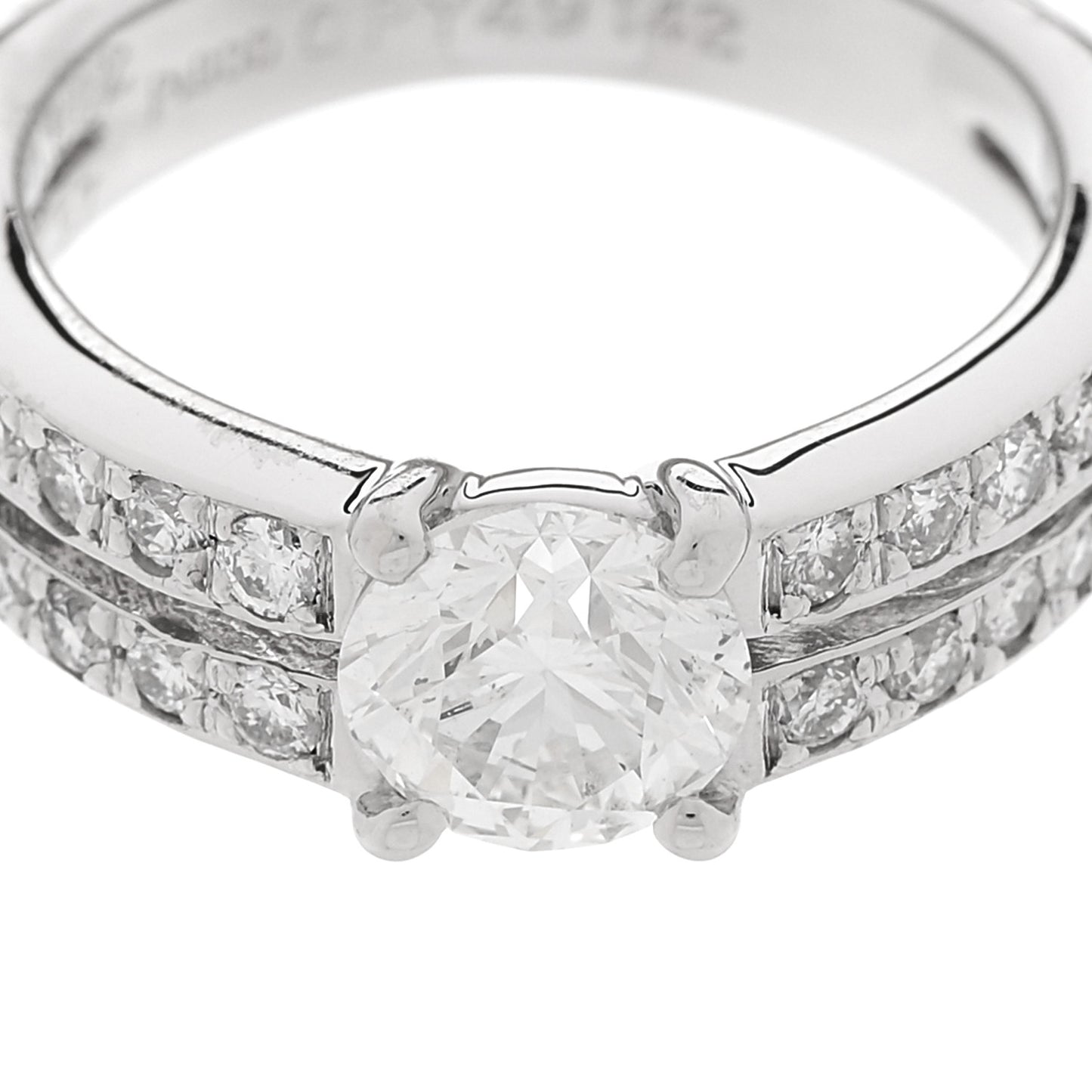 Platinum Diamond 1.00ctw Round Engagement Ring  50 5.5