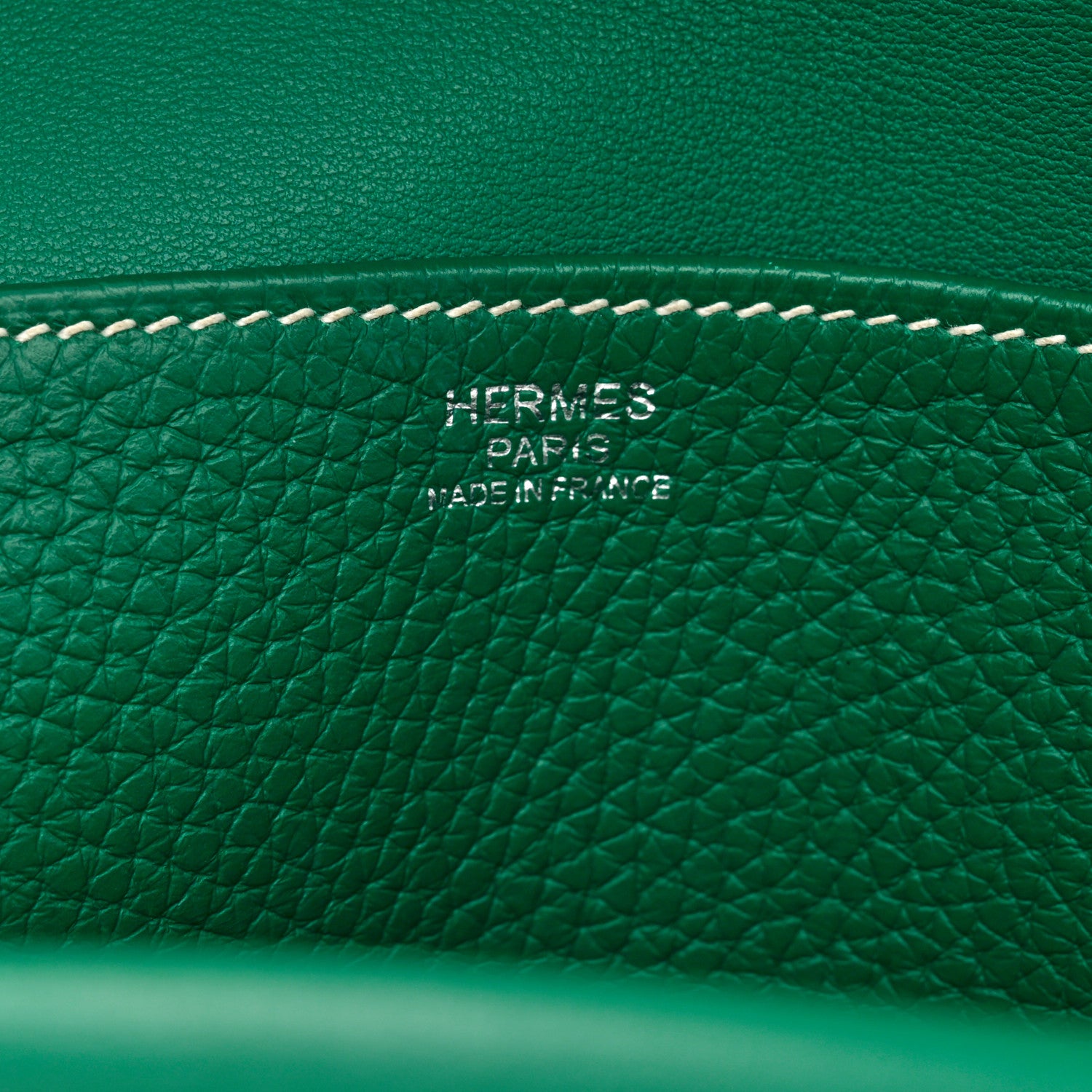 Hermes Taurillon Clemence Halzan 31 GM Vert Vertigo 6 of 14