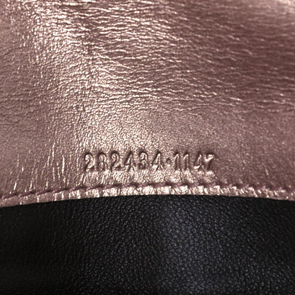 Gucci Metallic Soft Microguccissima Sukey Continental Wallet Dark Cipria 7 of 10