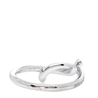 Cartier 18K White Gold Diamond Entrelaces Ring 57 8 3 of 7
