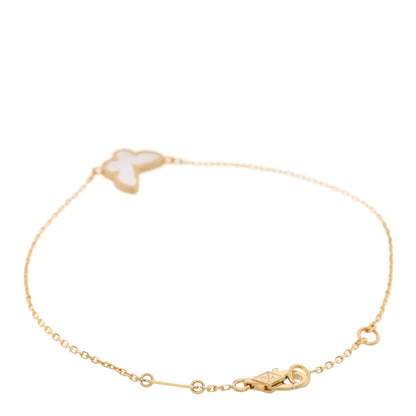 Van Cleef & Arpels 18K Yellow Gold Mother of Pearl Sweet Alhambra Butterfly Bracelet 2 of 4