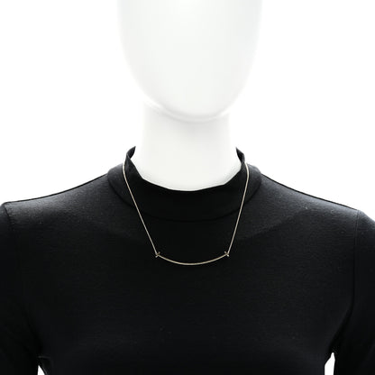 Tiffany 18K Yellow Gold Large T Smile Pendant Necklace 2 of 5