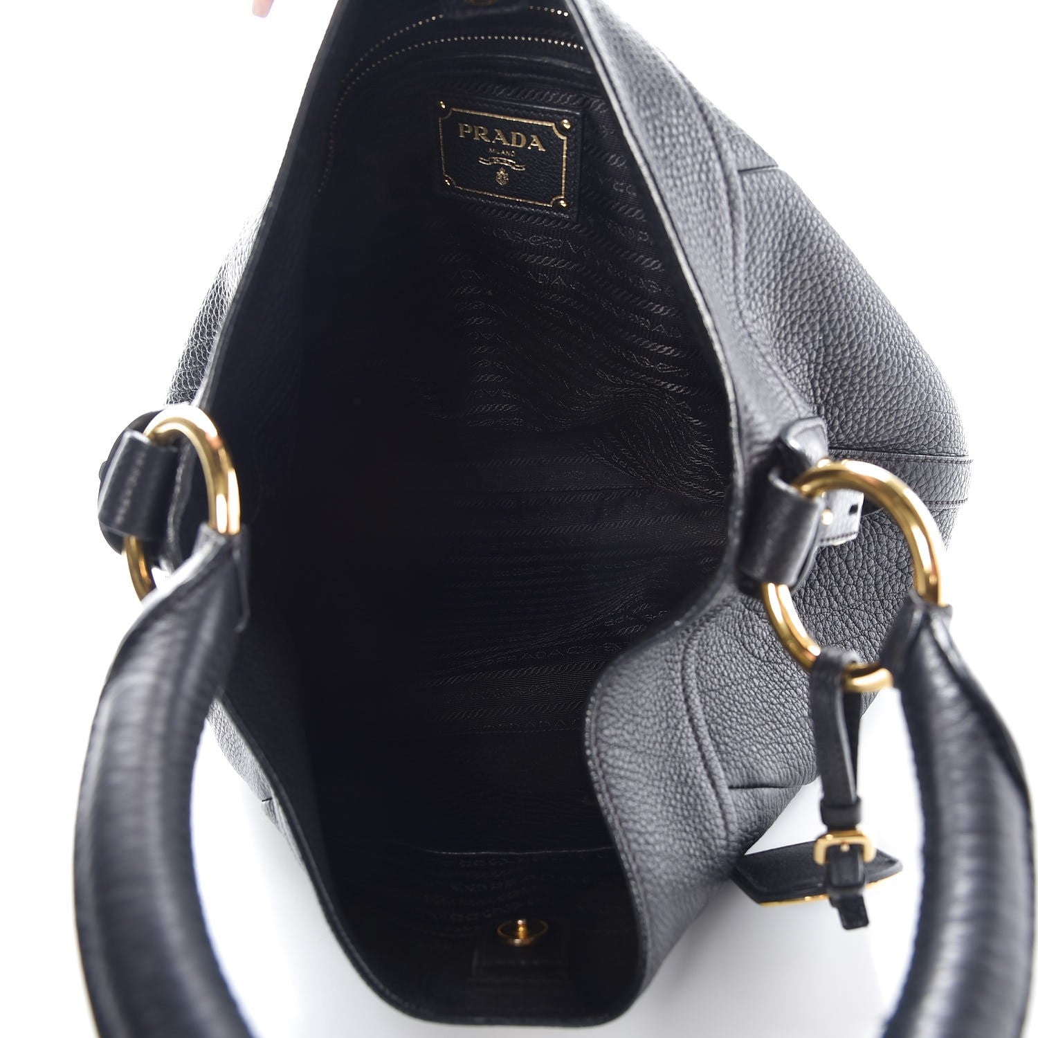 Prada Vitello Daino Hobo Black 5 of 15