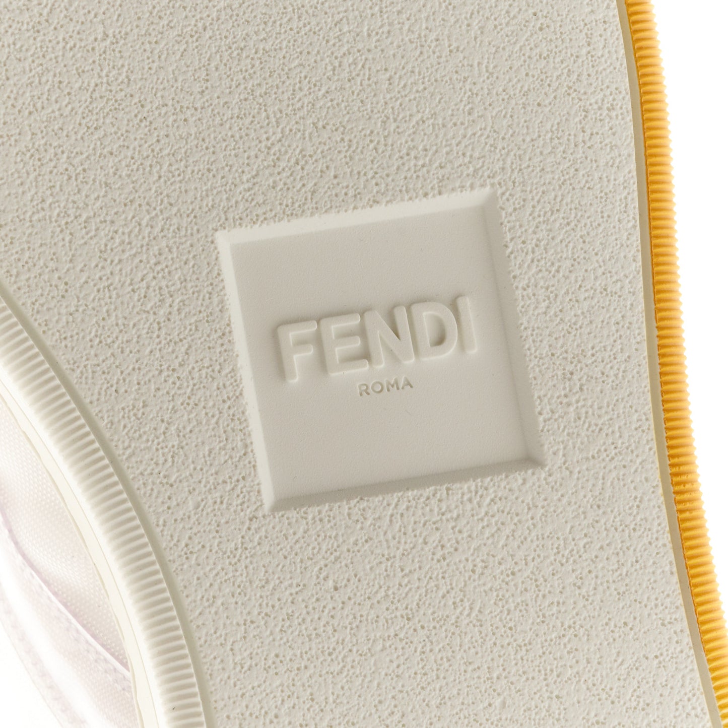 Grained Calfskin Fabric Mesh Mens Fancy Low Top Sneakers 42 White Yellow