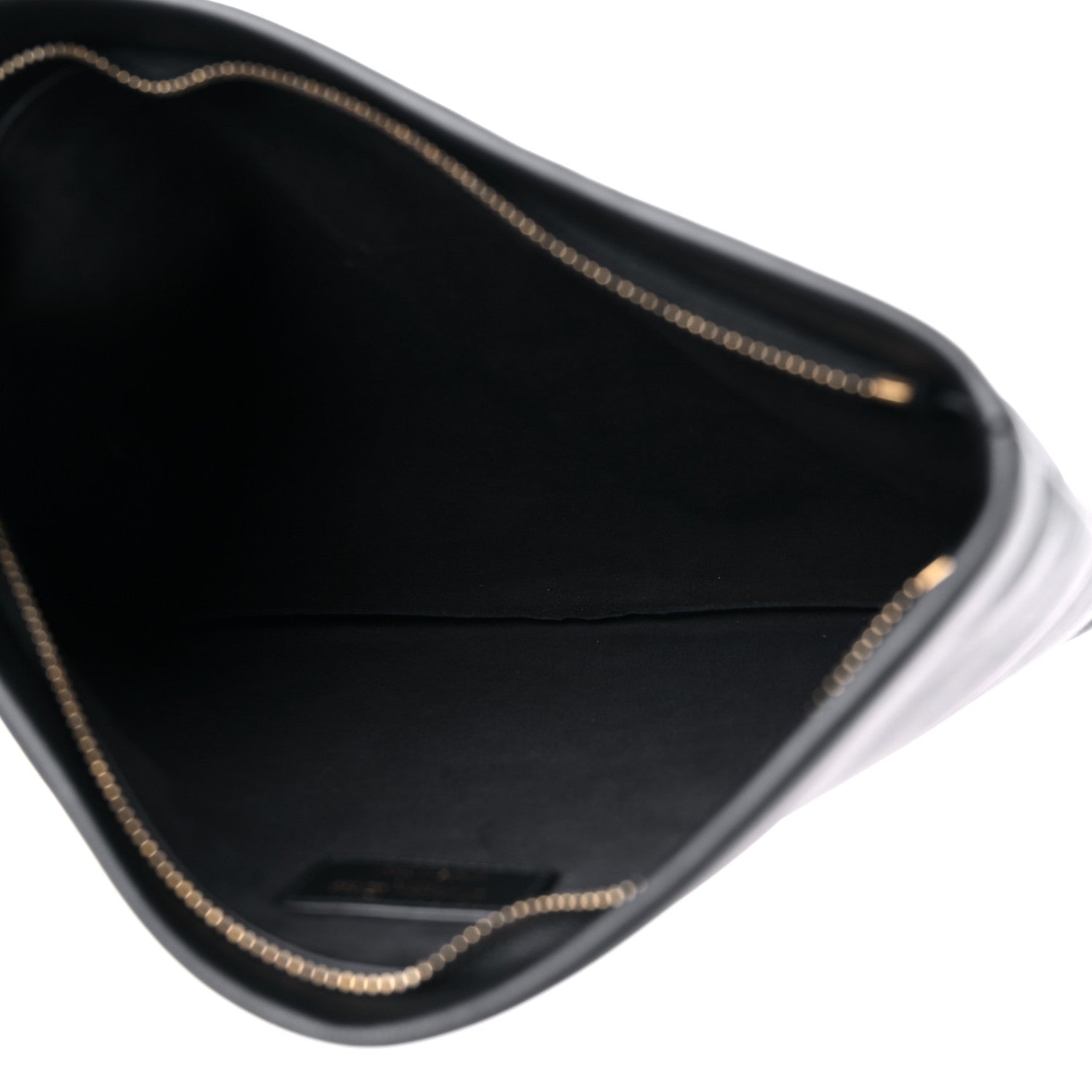 Christian Dior Calfskin Embossed Logo Zip Clutch Black 5 of 8