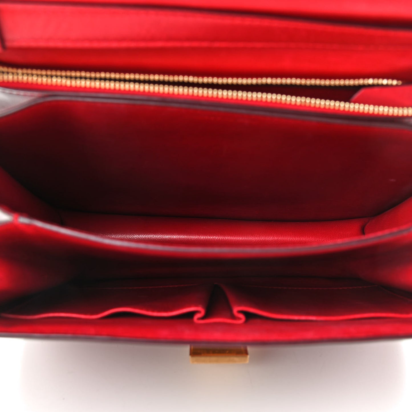 Box Calfskin Medium Classic Box Flap Bag Red