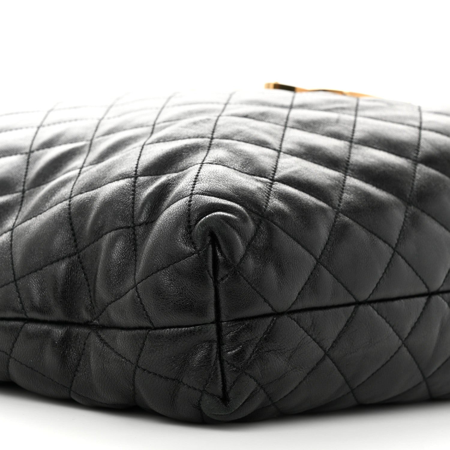 Saint Laurent Lambskin Quilted Maxi Icare Shopping Tote Black 10 of 13