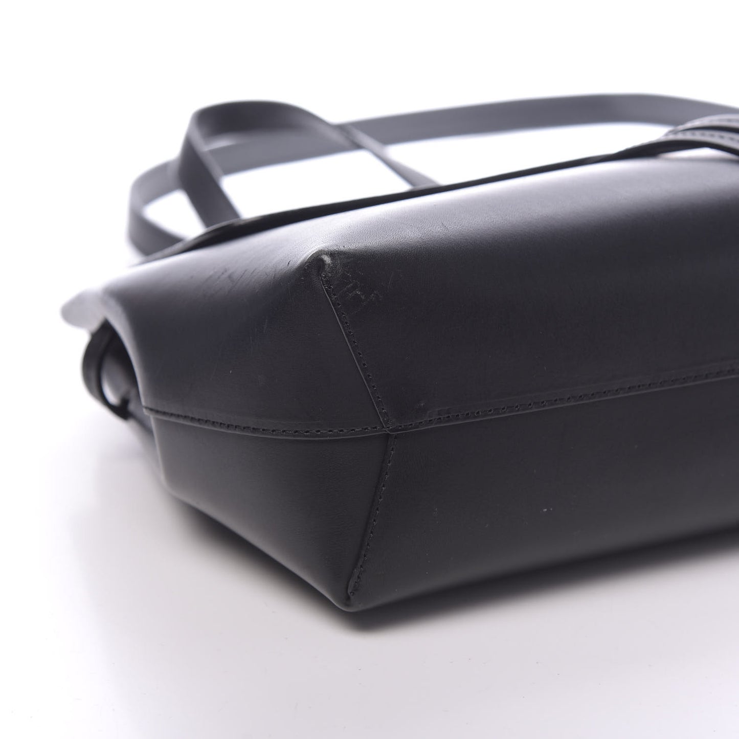 Calfskin Mini Lady Bag Black Argento