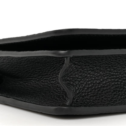 Gucci GG Grainy Calfskin Emblem Wallet On Chain Black 10 of 11