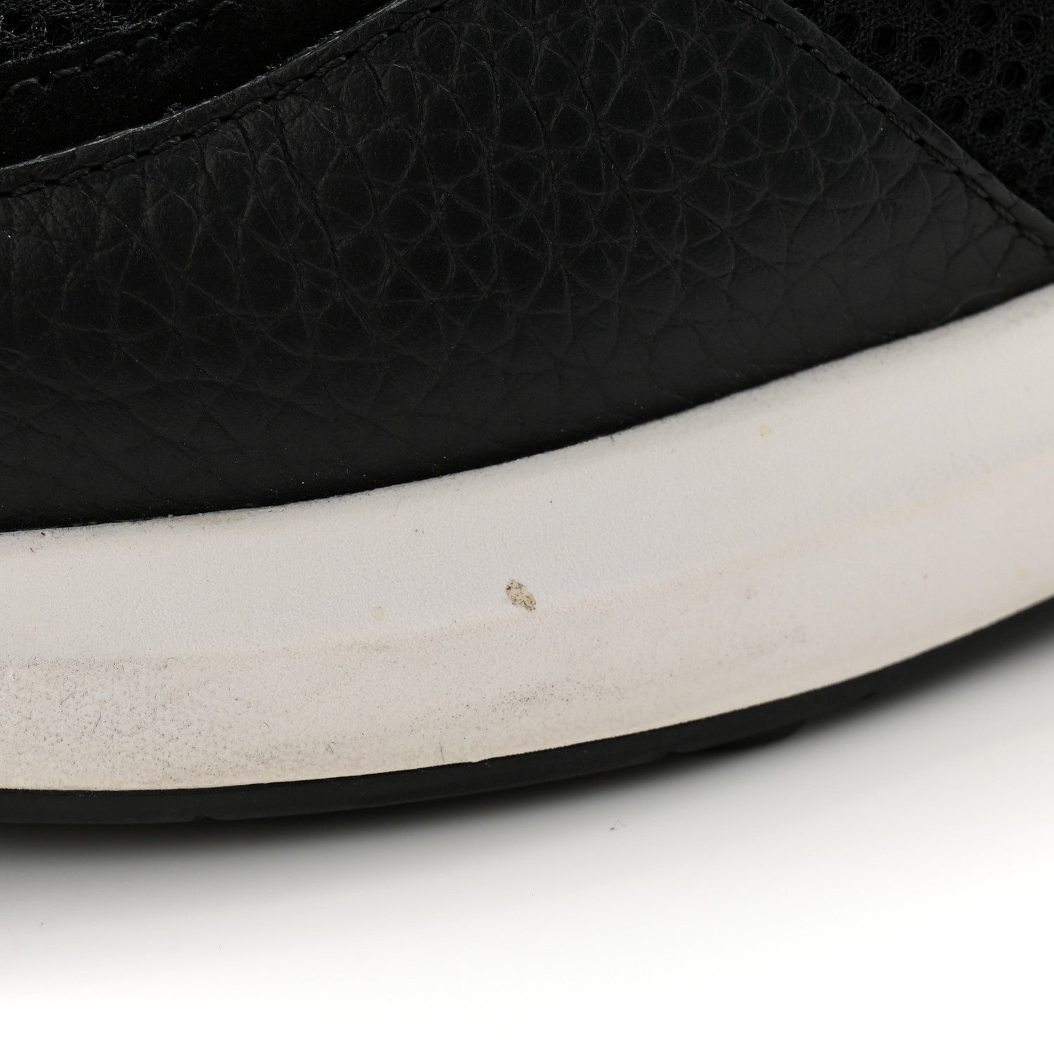 Chanel Calfskin Mesh Lycra Suede Womens Logo Sneakers 38.5 Black 8 of 11