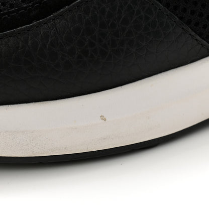 Chanel Calfskin Mesh Lycra Suede Womens Logo Sneakers 38.5 Black 8 of 11