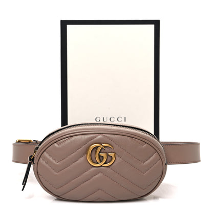 Gucci Calfskin Matelasse GG Marmont Belt Bag 105 42 Porcelain Rose 11 of 11