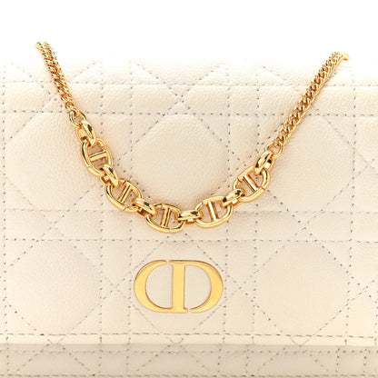 Christian Dior Supple Calfskin Caro Pouch with Chain Latte 8 of 10