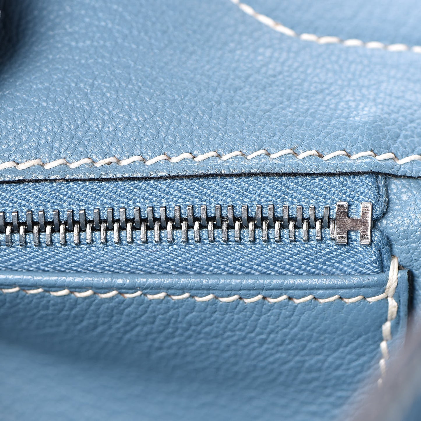 Taurillon Clemence Birkin 30 Blue Jean
