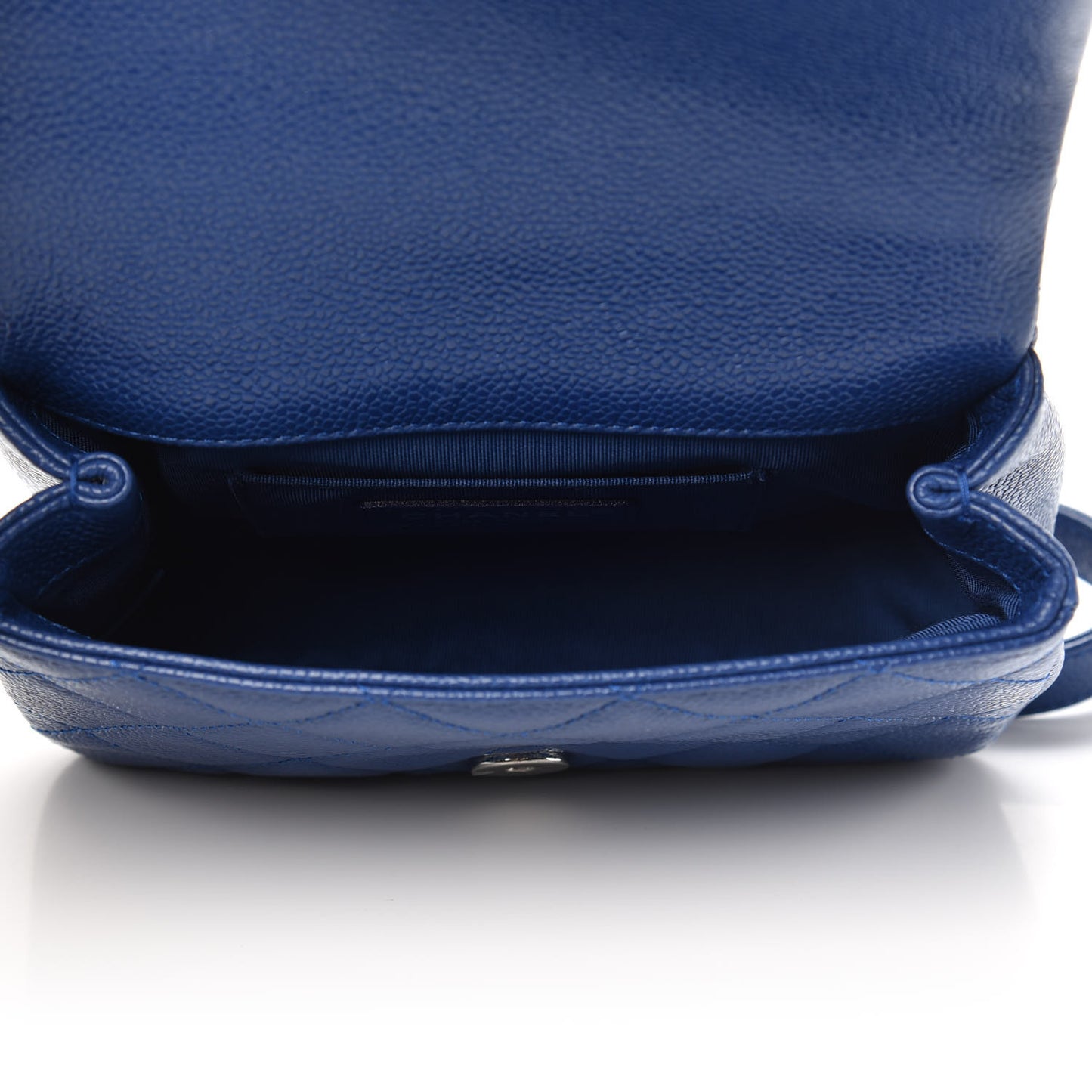 Caviar Quilted Incognito Mini Square Flap Dark Blue