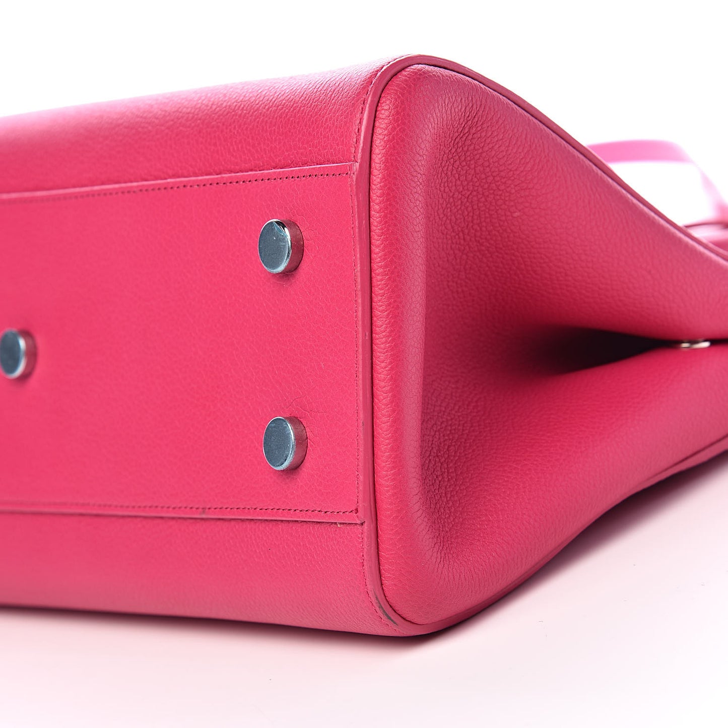 Grained Calfskin Small Cabas Rive Gauche Bubblegum