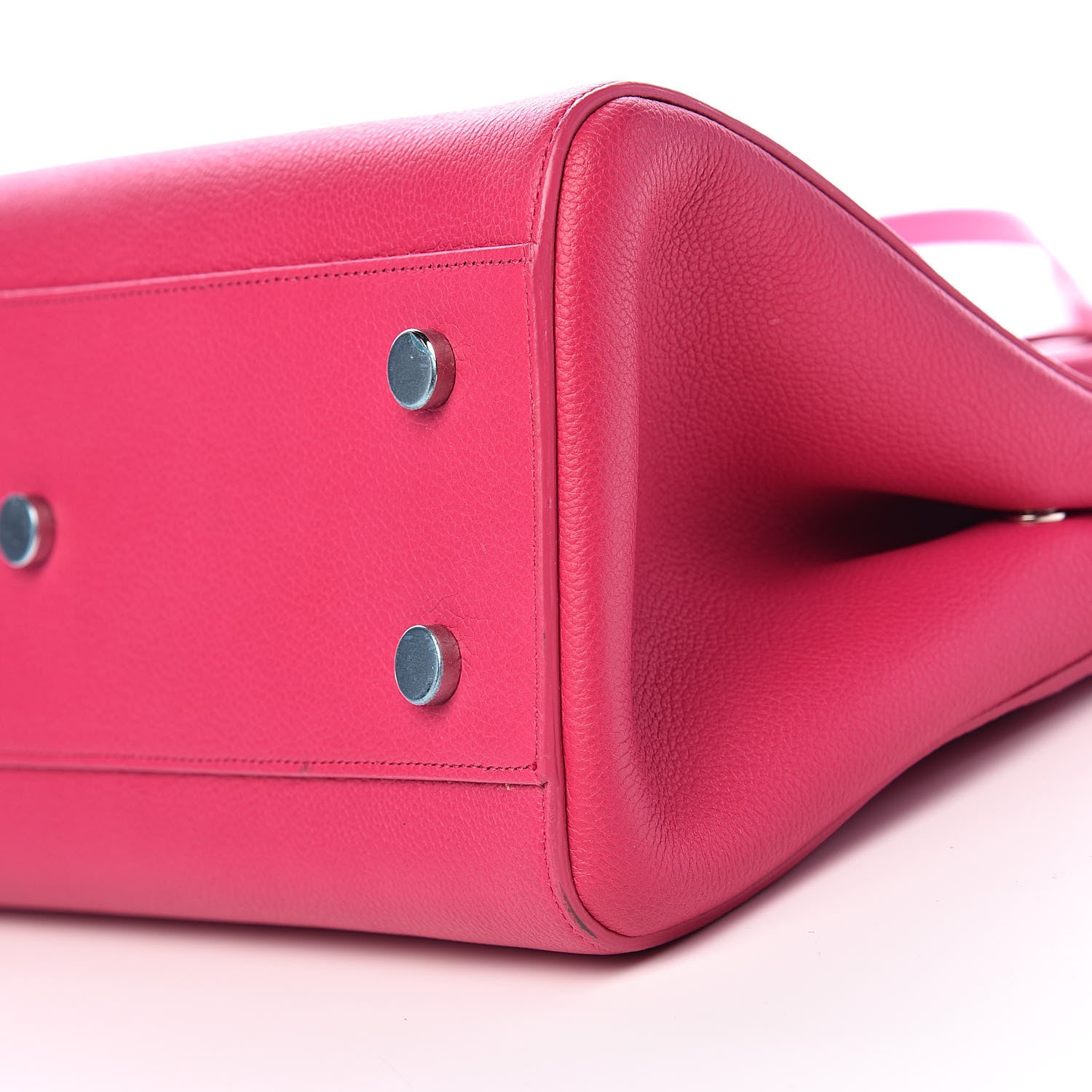 Saint Laurent Grained Calfskin Small Cabas Rive Gauche Bubblegum 9 of 10