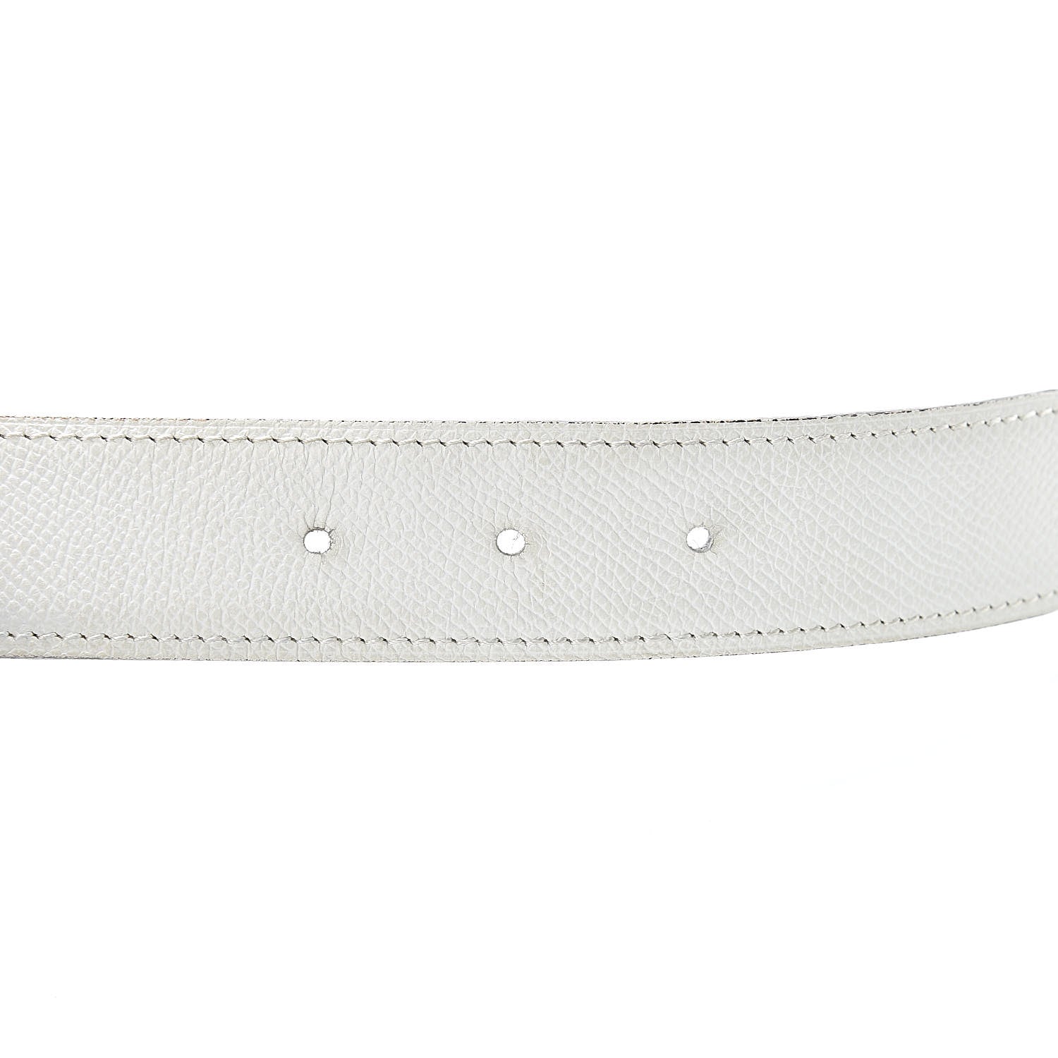 Hermes Epsom Strie 32mm H Belt 90 White 7 of 8