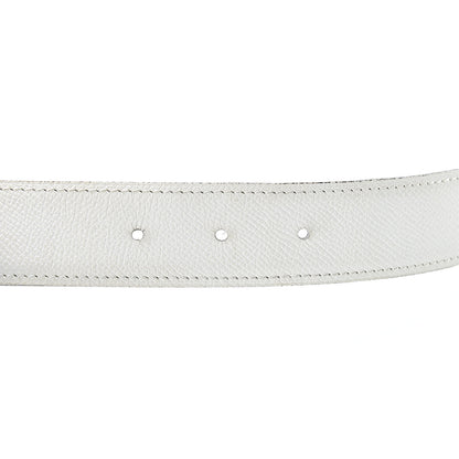Hermes Epsom Strie 32mm H Belt 90 White 7 of 8