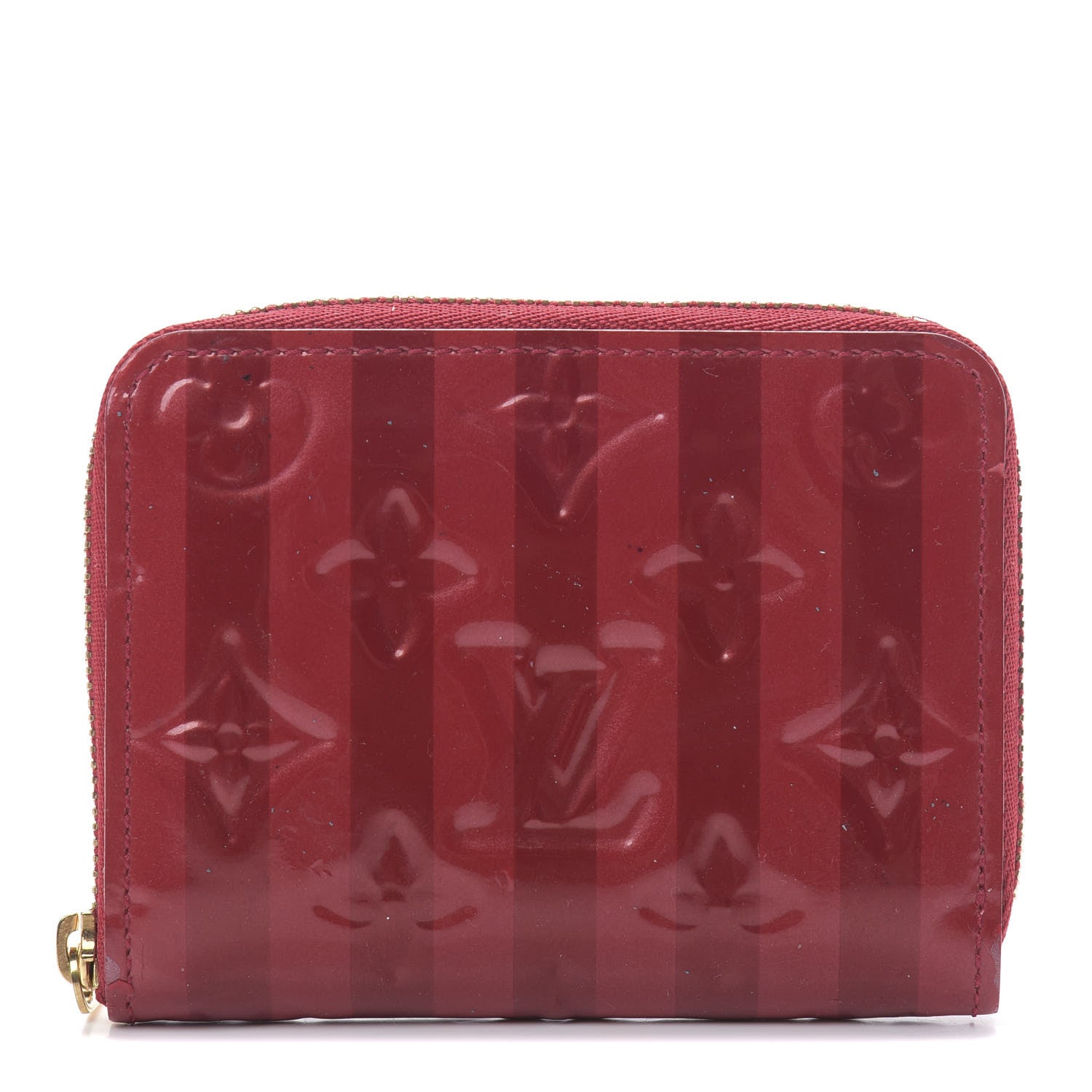 Louis Vuitton Vernis Rayures Zippy Coin Purse Pomme D'Amour 1 of 9