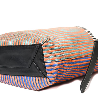 Celine Woven Canvas Small Twisted Cabas Multicolor 16 of 23
