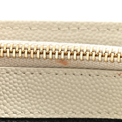 Saint Laurent Grain De Poudre Mixed Matelasse Triquilt Monogram Chain Wallet Blanc Vintage 10 of 15