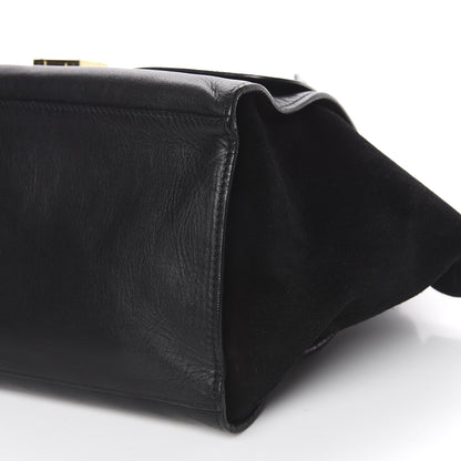 Celine Smooth Calfskin Suede Medium Trapeze Black 8 of 8