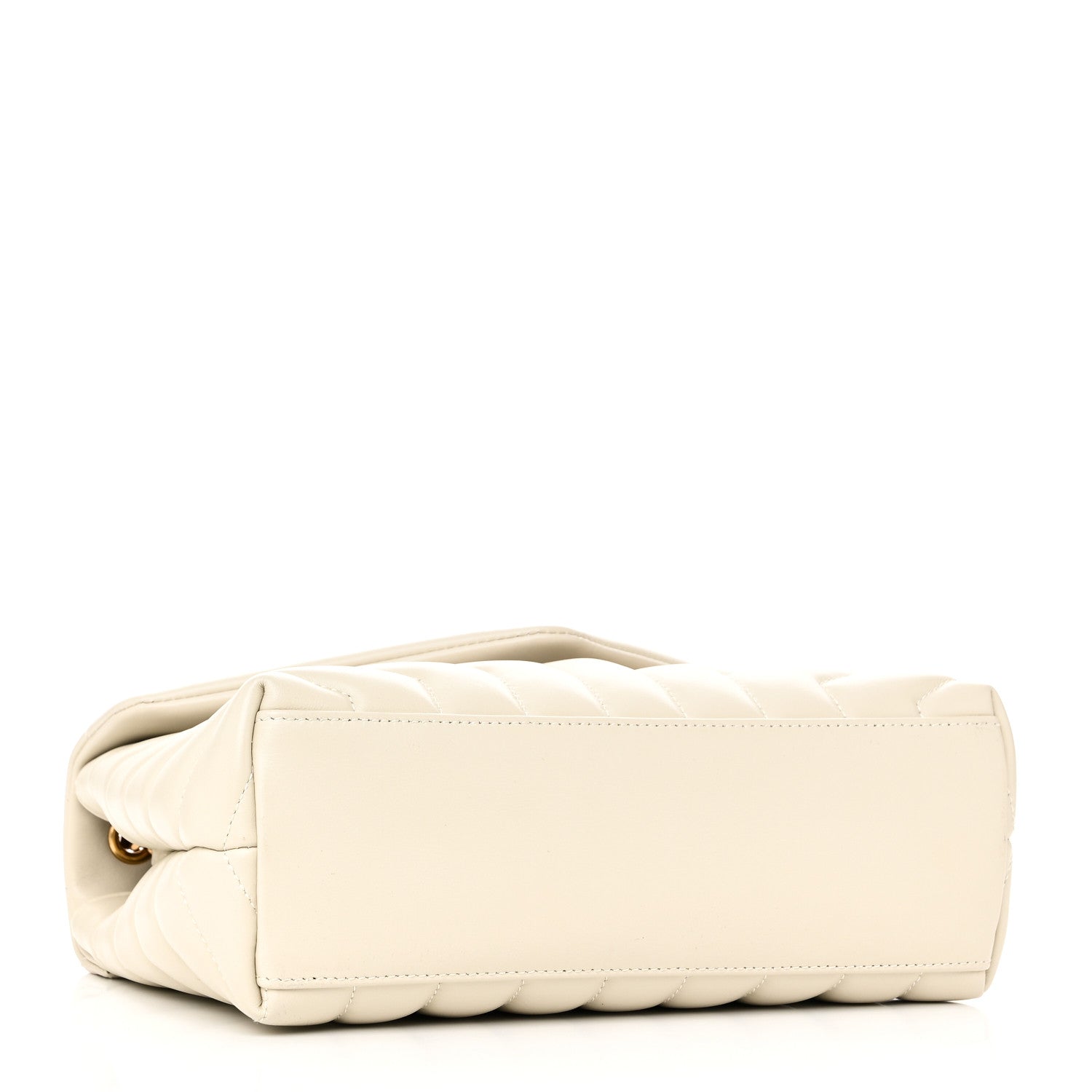 Saint Laurent Calfskin Y Quilted Monogram Small Loulou Chain Satchel Crema Soft 4 of 9