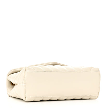 Saint Laurent Calfskin Y Quilted Monogram Small Loulou Chain Satchel Crema Soft 4 of 9