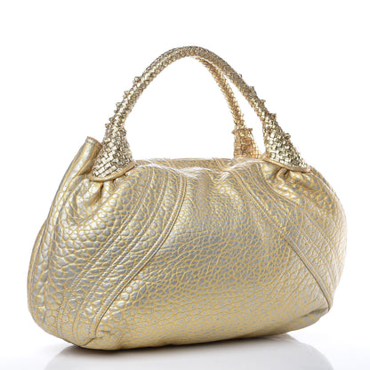 Fendi Nappa Nuvolata Bimetal Spy Oro Argento 3 of 13