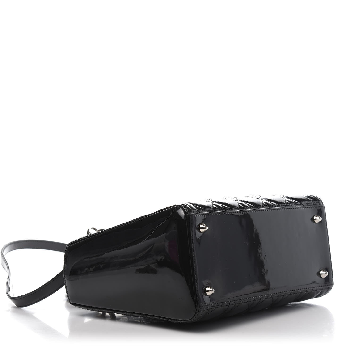 Christian Dior Patent Cannage Medium Lady Dior Black 5 of 12