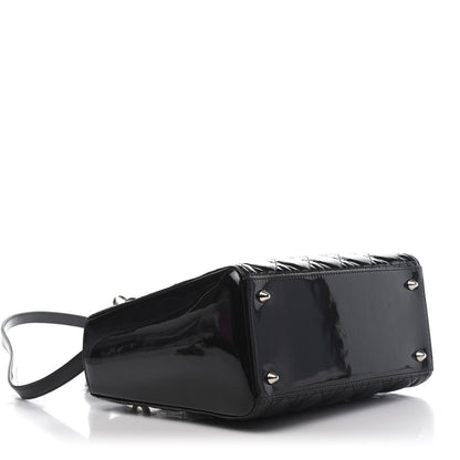 Christian Dior Patent Cannage Medium Lady Dior Black 5 of 12