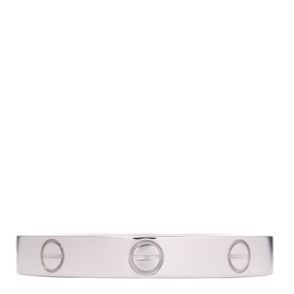 Cartier 18K White Gold 3.5mm LOVE Wedding Band Ring 64 10.75 3 of 4