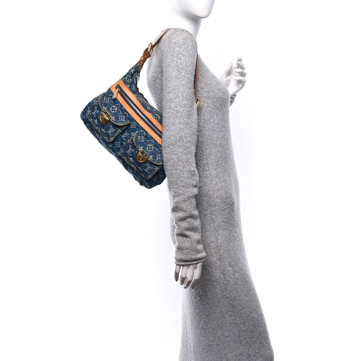 Monogram Denim Baggy PM Blue