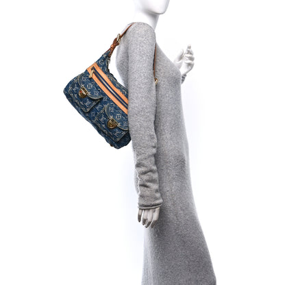 Louis Vuitton Monogram Denim Baggy PM Blue 2 of 12