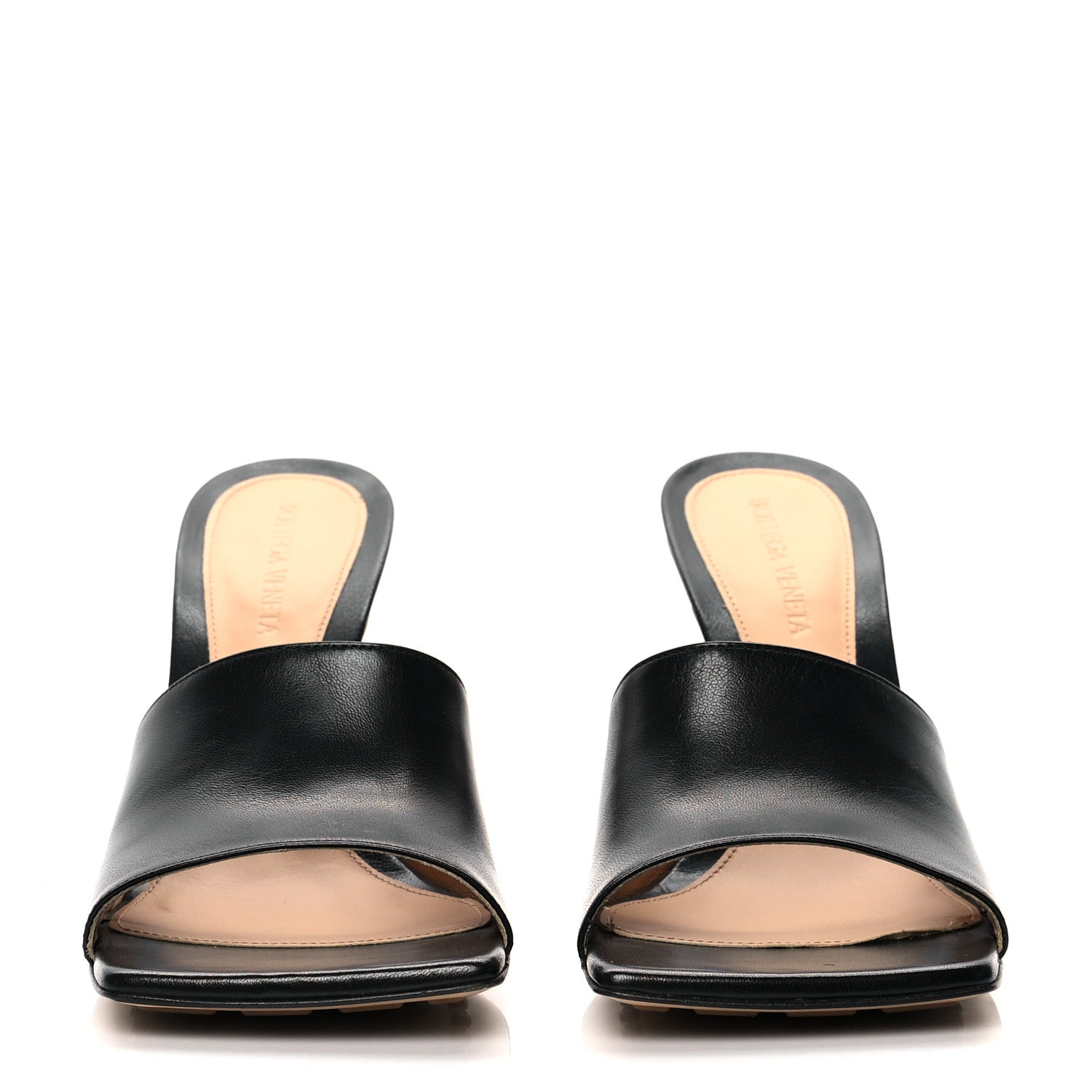 Bottega Veneta Lambskin Stretch Mule Sandals 39 Black 2 of 7