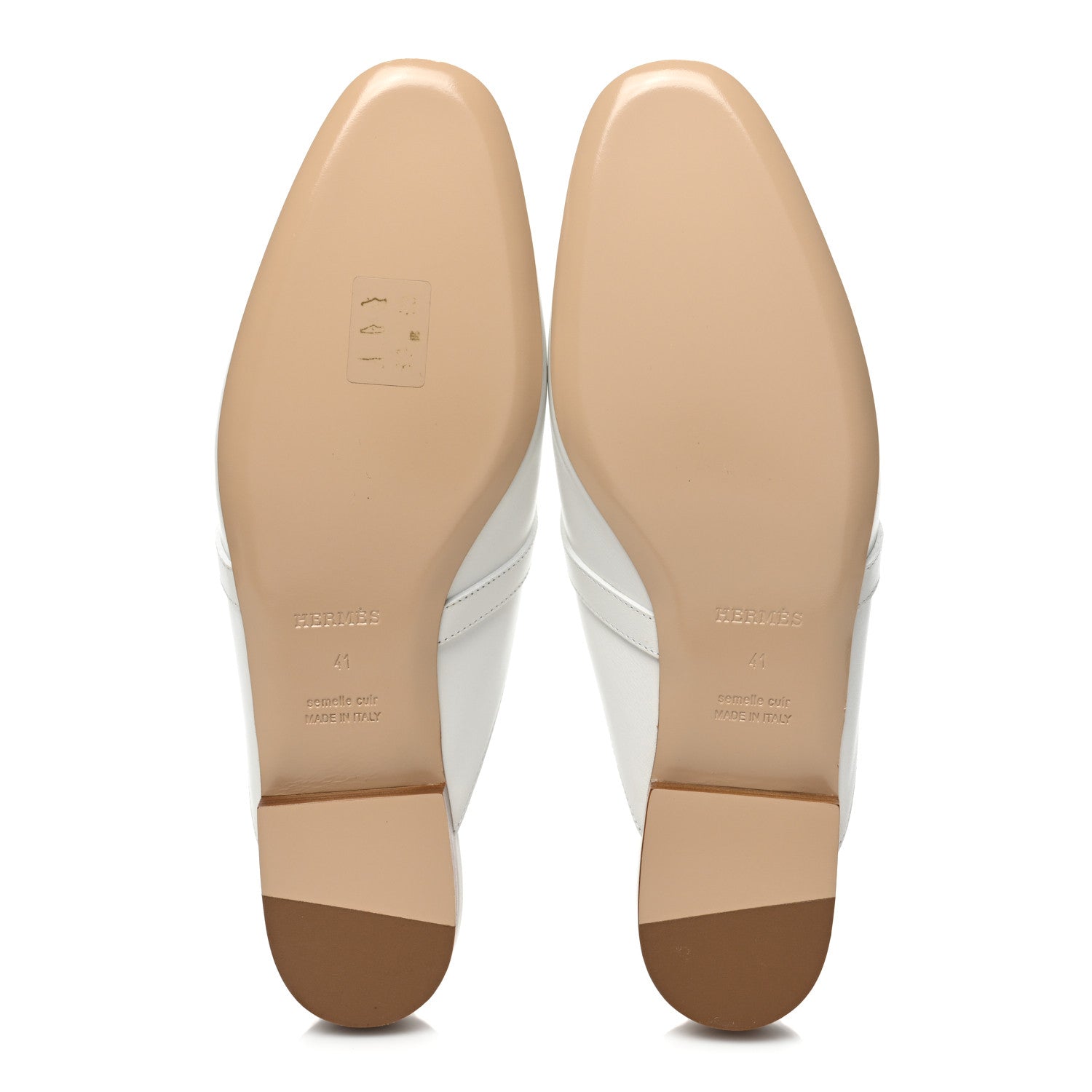 Hermes Calfskin Oz Mules 41 White 5 of 8