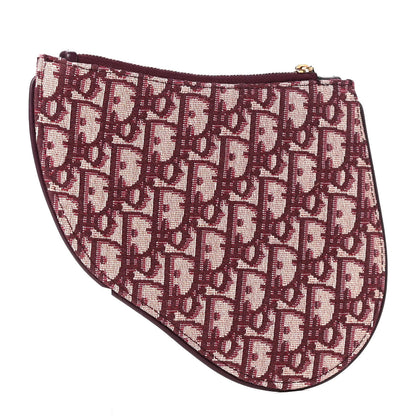 Christian Dior Oblique Saddle Pouch Clutch Bordeaux 2 of 4