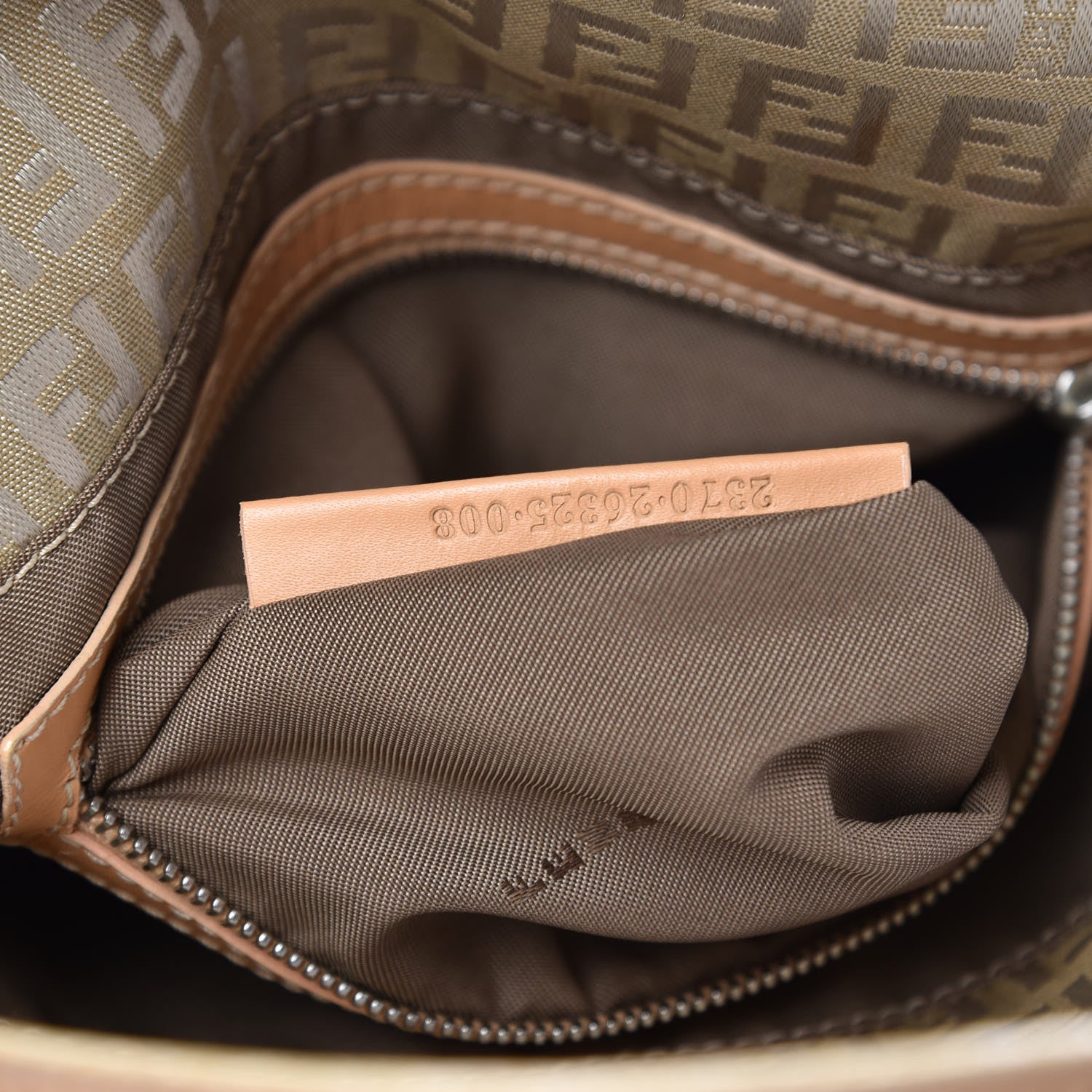 Fendi Zucchino Mama Baguette Beige 6 of 14