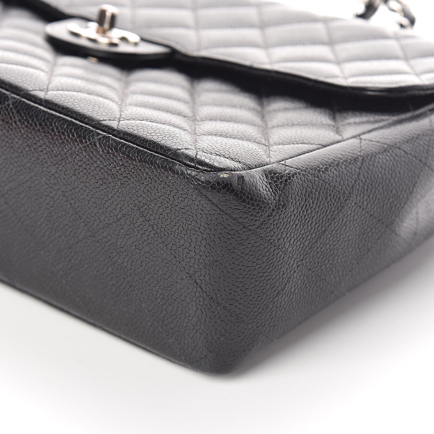 Caviar Jumbo Single Flap Black