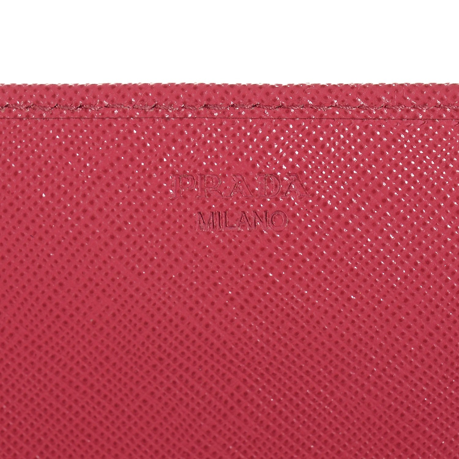 Prada Saffiano Metal Oro Chain Wallet Peonia 9 of 11