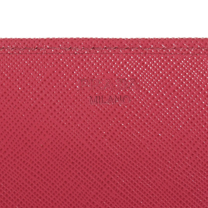 Prada Saffiano Metal Oro Chain Wallet Peonia 9 of 11