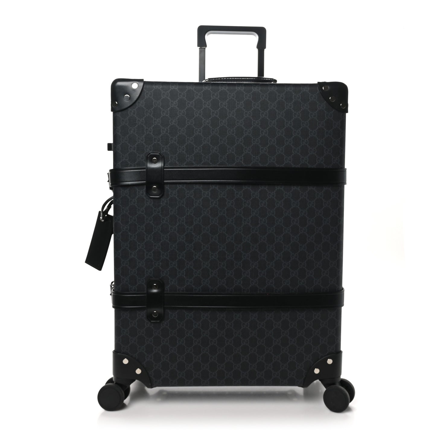 GG Supreme Monogram Globe-Trotter Carry-On Black Black Grey