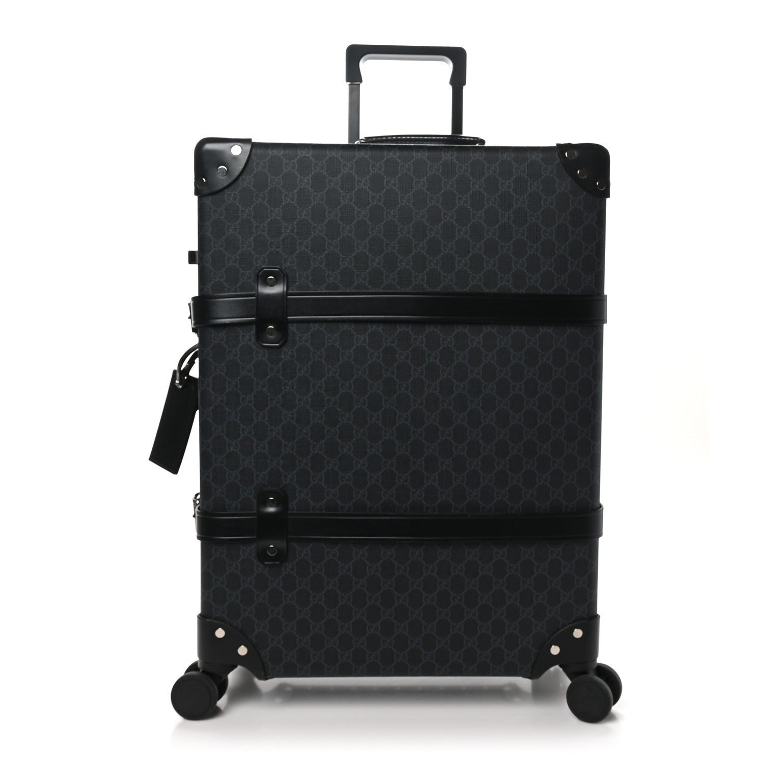 Gucci GG Supreme Monogram Globe-Trotter Carry-On Black Black Grey 1 of 8