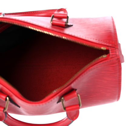 Louis Vuitton Epi Speedy 25 Castillan Red 5 of 9