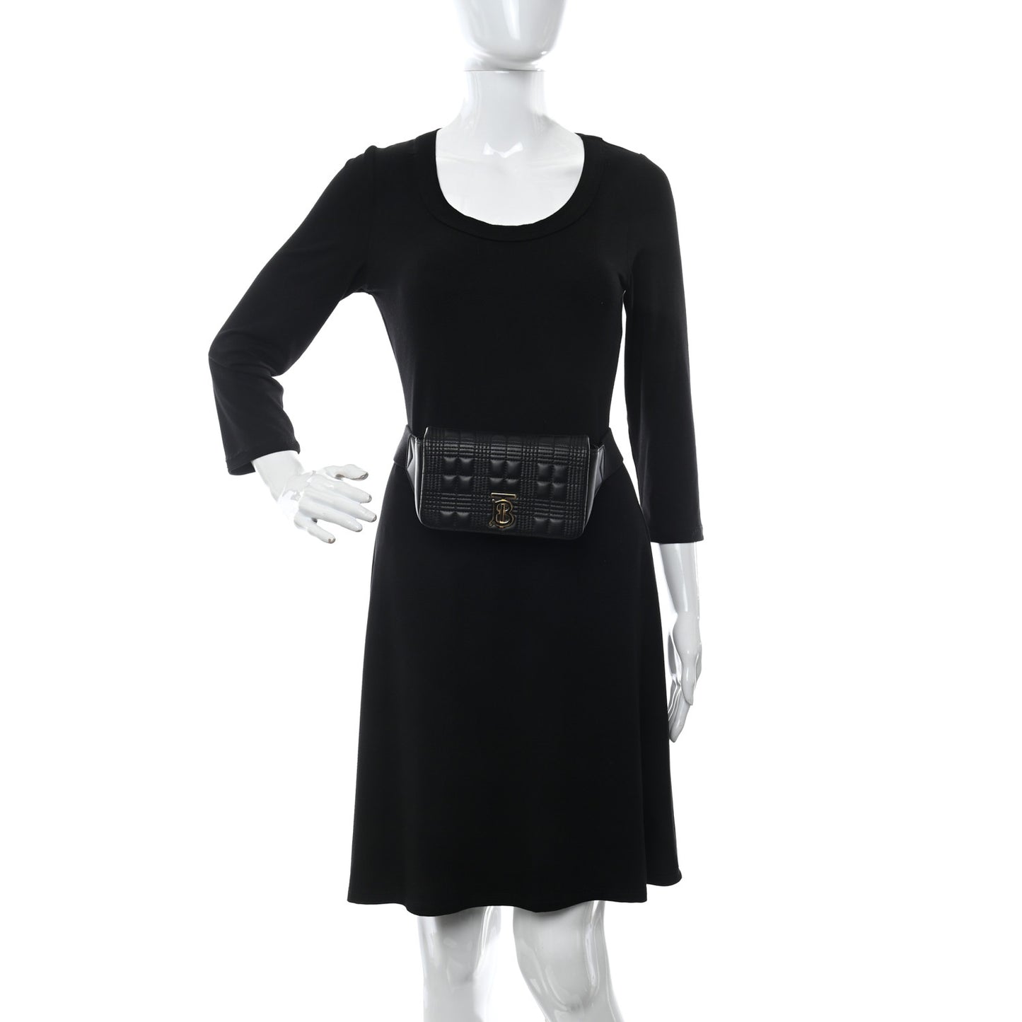 Lambskin Quilted Lola Bum Bag Black