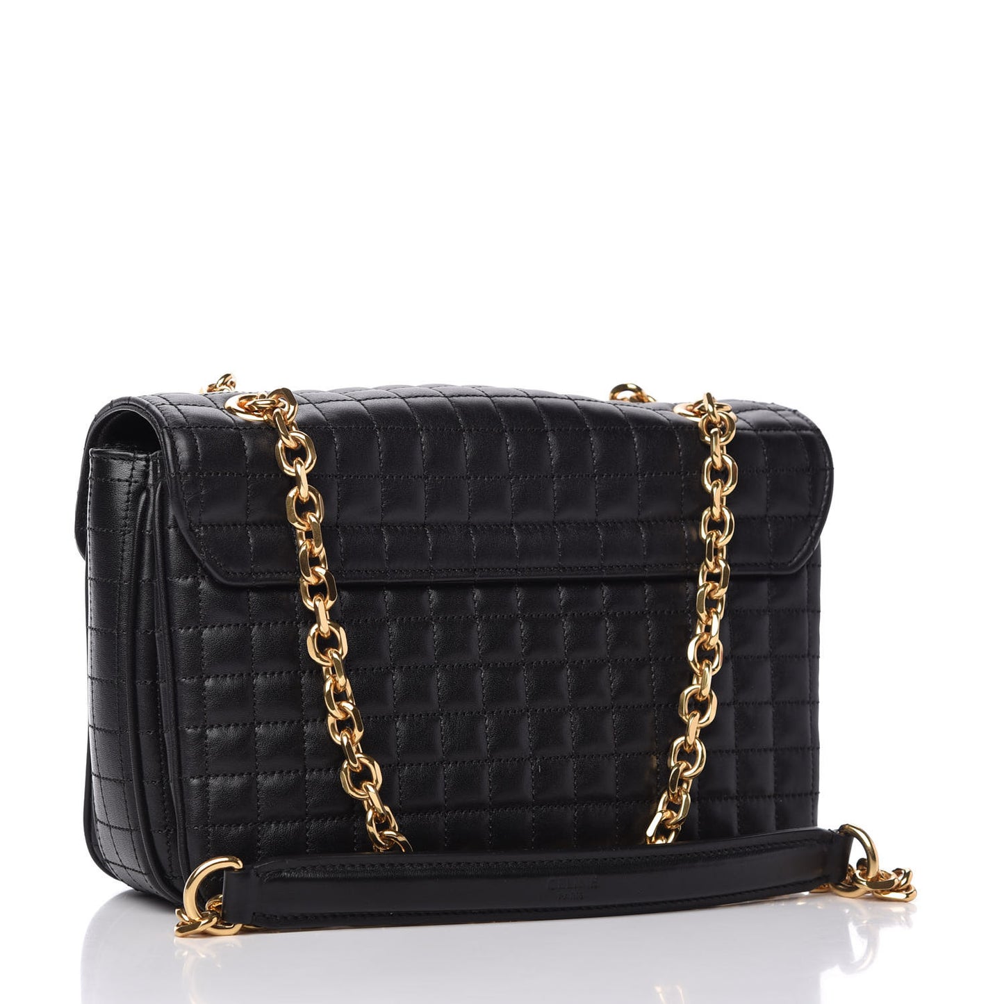 Calfskin Quilted Medium C Bag Black