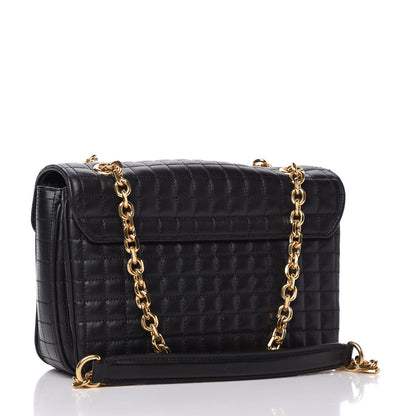 Celine Calfskin Quilted Medium C Bag Black 3 of 10