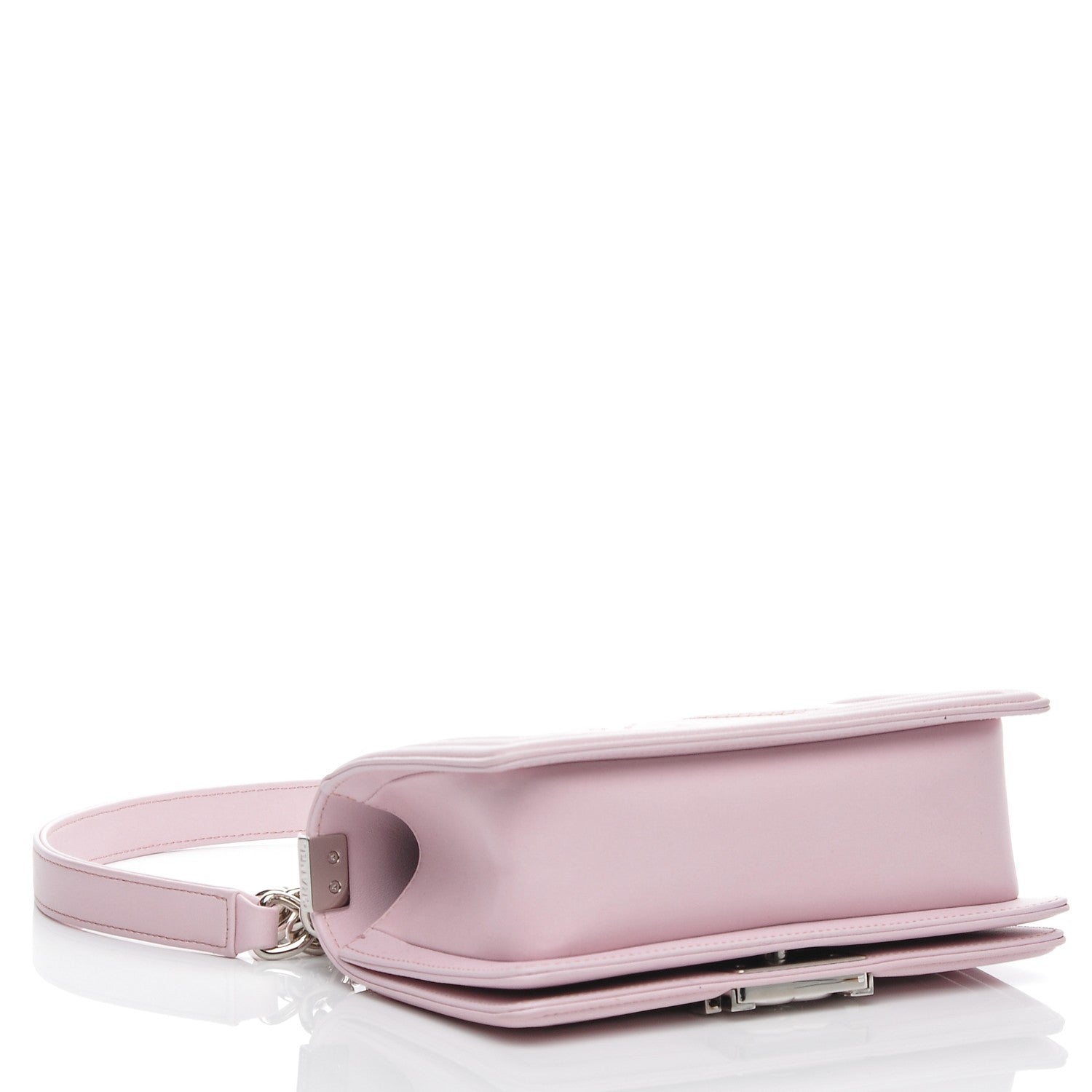 Chanel Lambskin Iridescent PVC Chevron Quilted Small Boy Flap Light Pink Silver 10 of 15