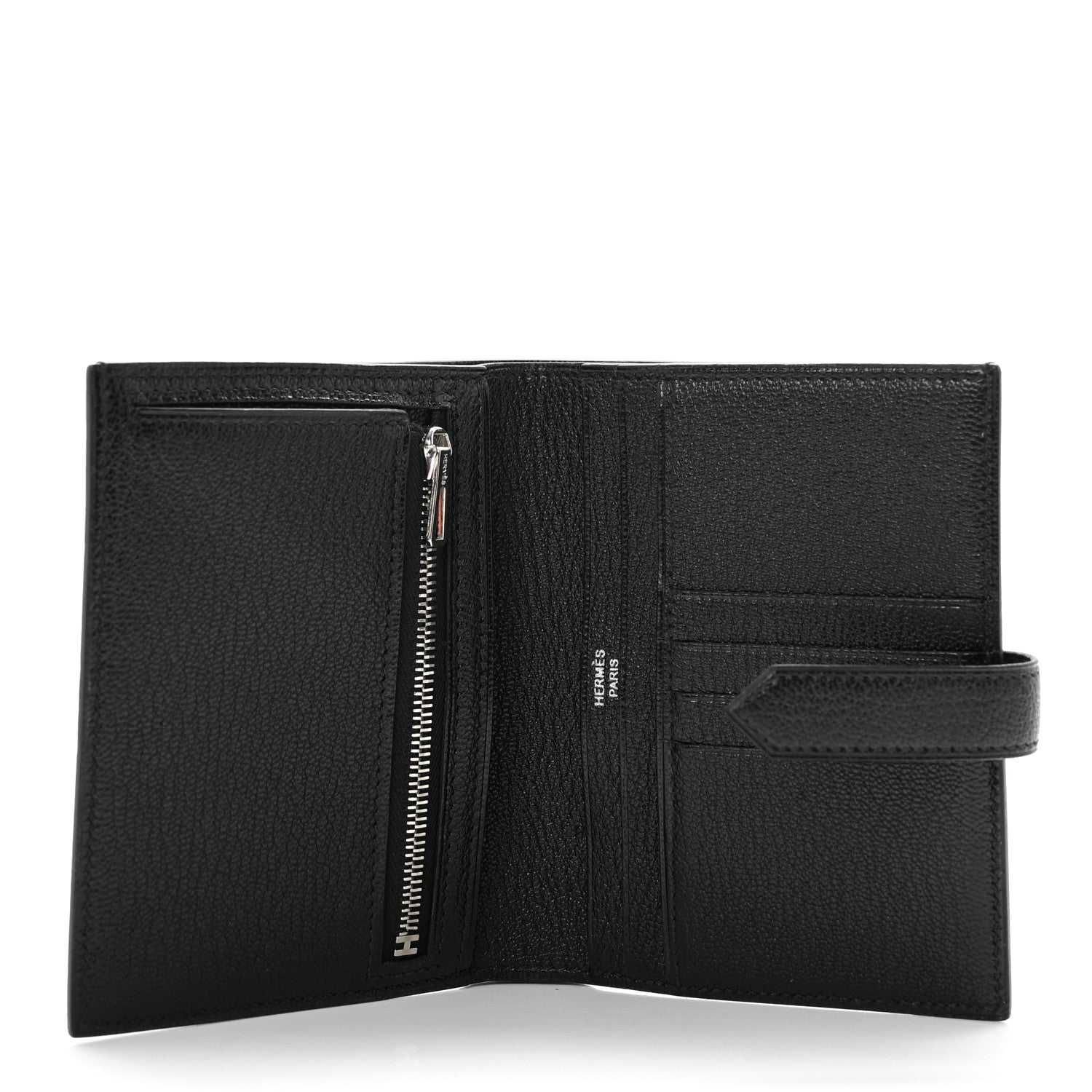 Hermes Chevre Mysore Bearn Compact Wallet Black 5 of 6